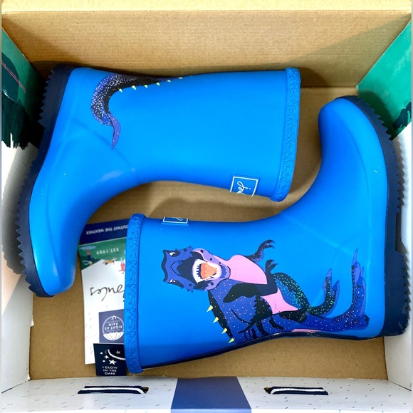 🐸Joules Kids Welly Rain Boots - 🦀 Last 3 in Adorable Styles: Frog Crab Ladybug!🐞 - Picture 15 of 16